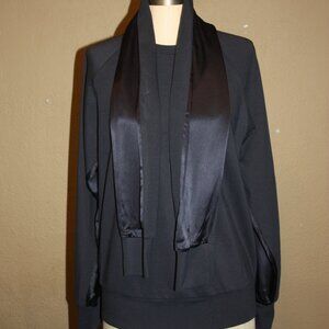 3.1 PHILLIP LIM RARE UNIQUE NAVY BLUE 4-SLEEVE SWEATER & SCARF - 4 SMALL MEDIUM